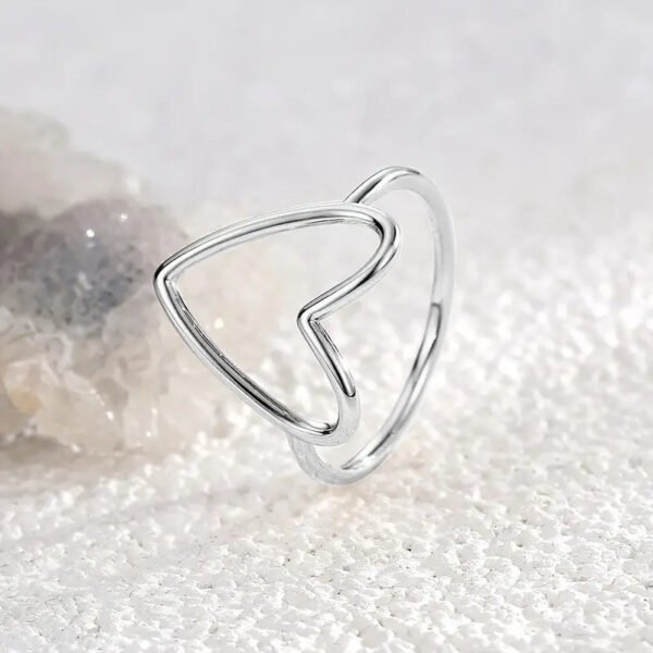 54dc40d3c7d0a4af60f2abc0619b9dc1 Hollow Big Heart Stackable Ring