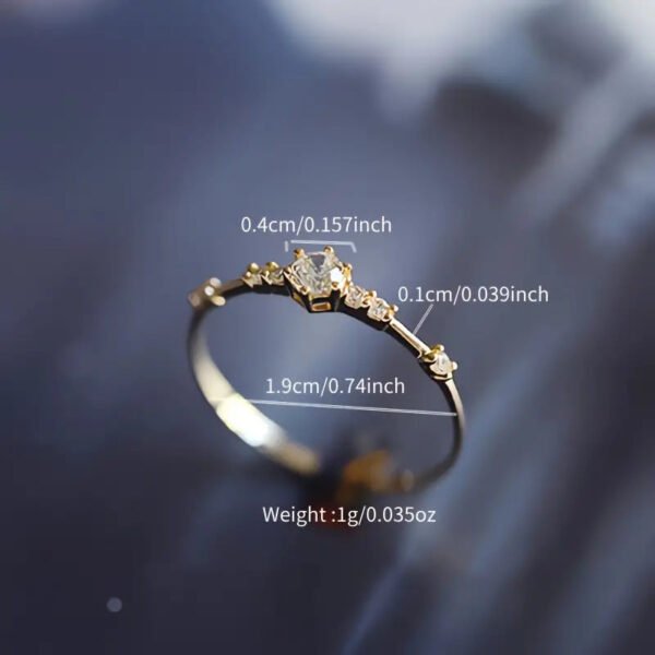 64fc3acd91346f723dcd40576de586d2 14k Plated Paved Shining Zirconia Silver Ring