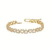 Elegant Shining Cubic Zirconia Heart Bracelet