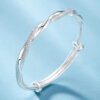 925 Silver Simple Cuff Bracelets