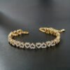Elegant Shining Cubic Zirconia Heart Bracelet