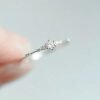 14k Plated Paved Shining Zirconia Silver Ring