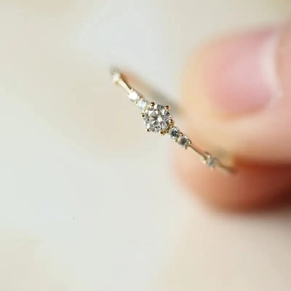 eb630eebb67fc97f0c0bb75cd91ef5a6 14k Plated Paved Shining Zirconia Silver Ring