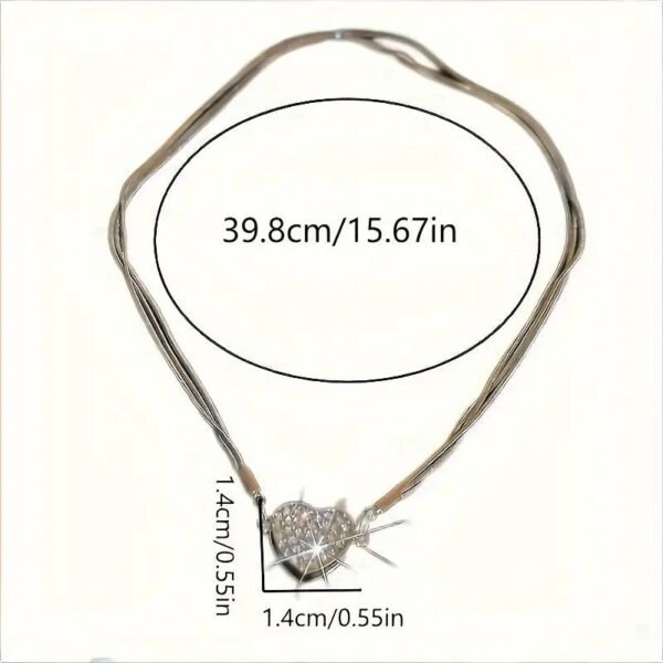 f2f75215-9a5b-4d1b-933d-41c35ebaddb0 Luxury Heart-Shaped Zircon Multilayer Magnet Necklace