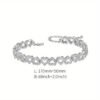 Elegant Shining Cubic Zirconia Heart Bracelet