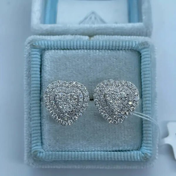 f674f02064baf22e439d9d167d88fa9f Heart Shape Zircon Inlaid Design Copper Earrings